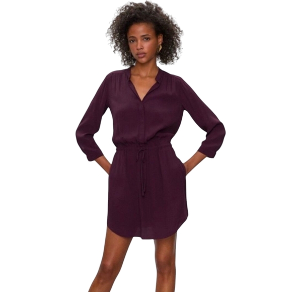 Babaton Dresses & Skirts - Aritzia Babaton 100% Silk Dress in Deep Purple